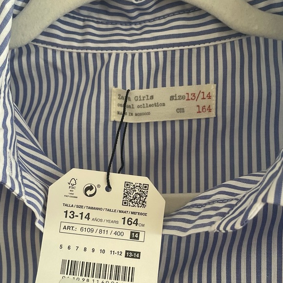 Zara Stripped Blouse NWT - Picture 4 of 7